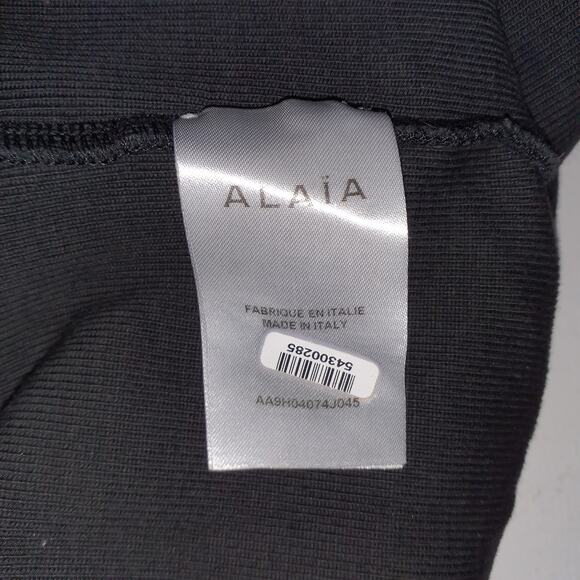 Alaia Crop Hooded Black Turtleneck Sweatshirt Size 36 - Picture 4 of 5